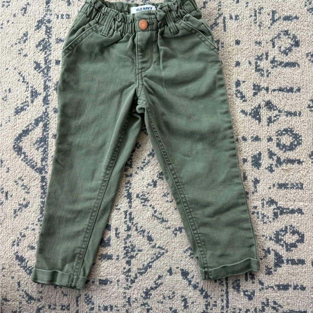 Old Navy Green Casual Bottoms with Elastic Waistband